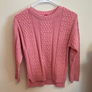 Cozy Pink Cable Knit Sweater for Kids